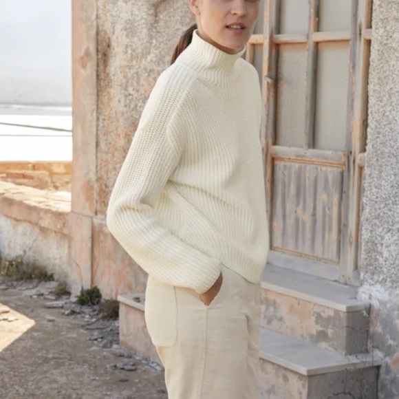 Poetry Funnel Neck Sweater Cotton Tape - US 14 - Picture 2 of 10